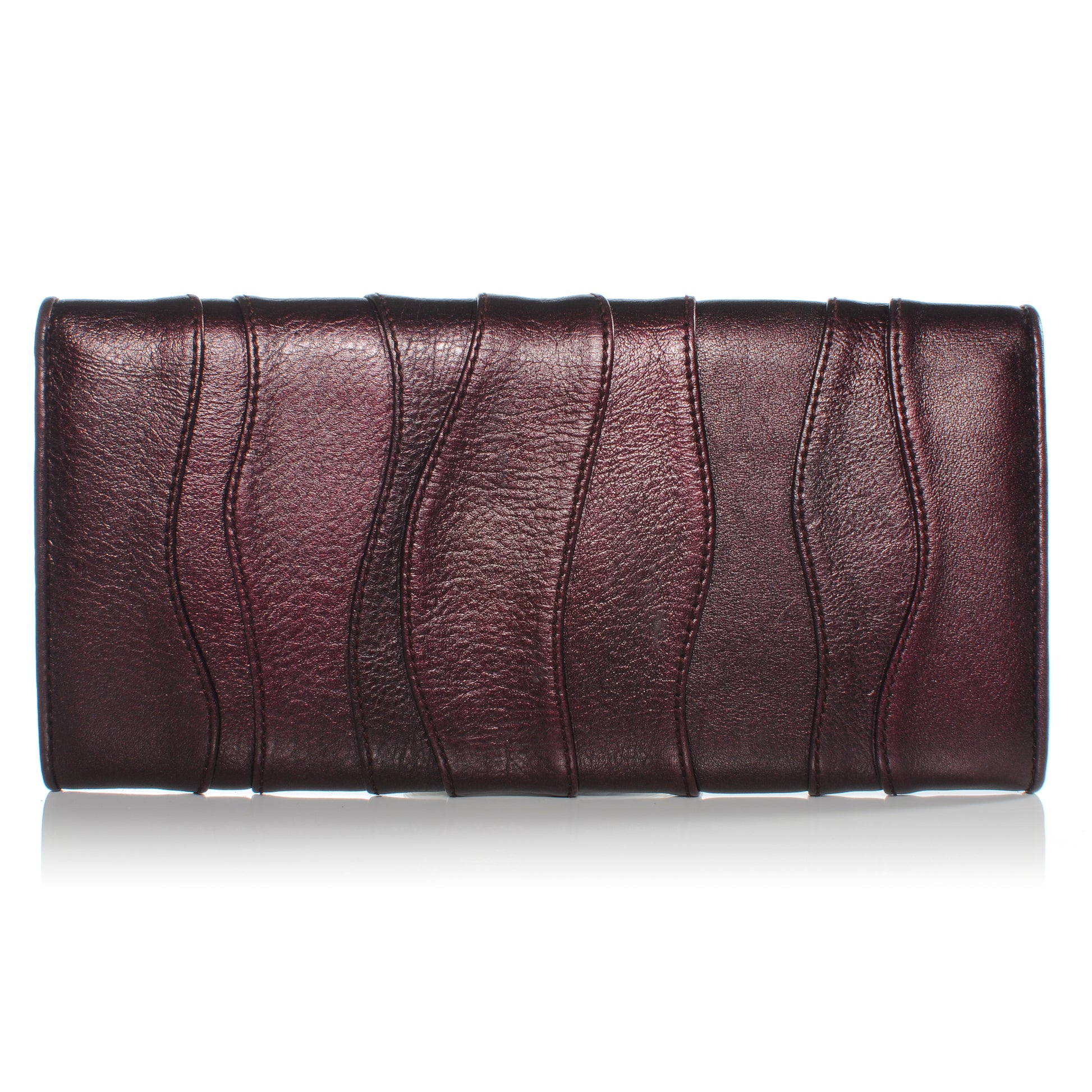 Prada Nappa Mordore Stripes Continental Wallet Lampone 3 of 8