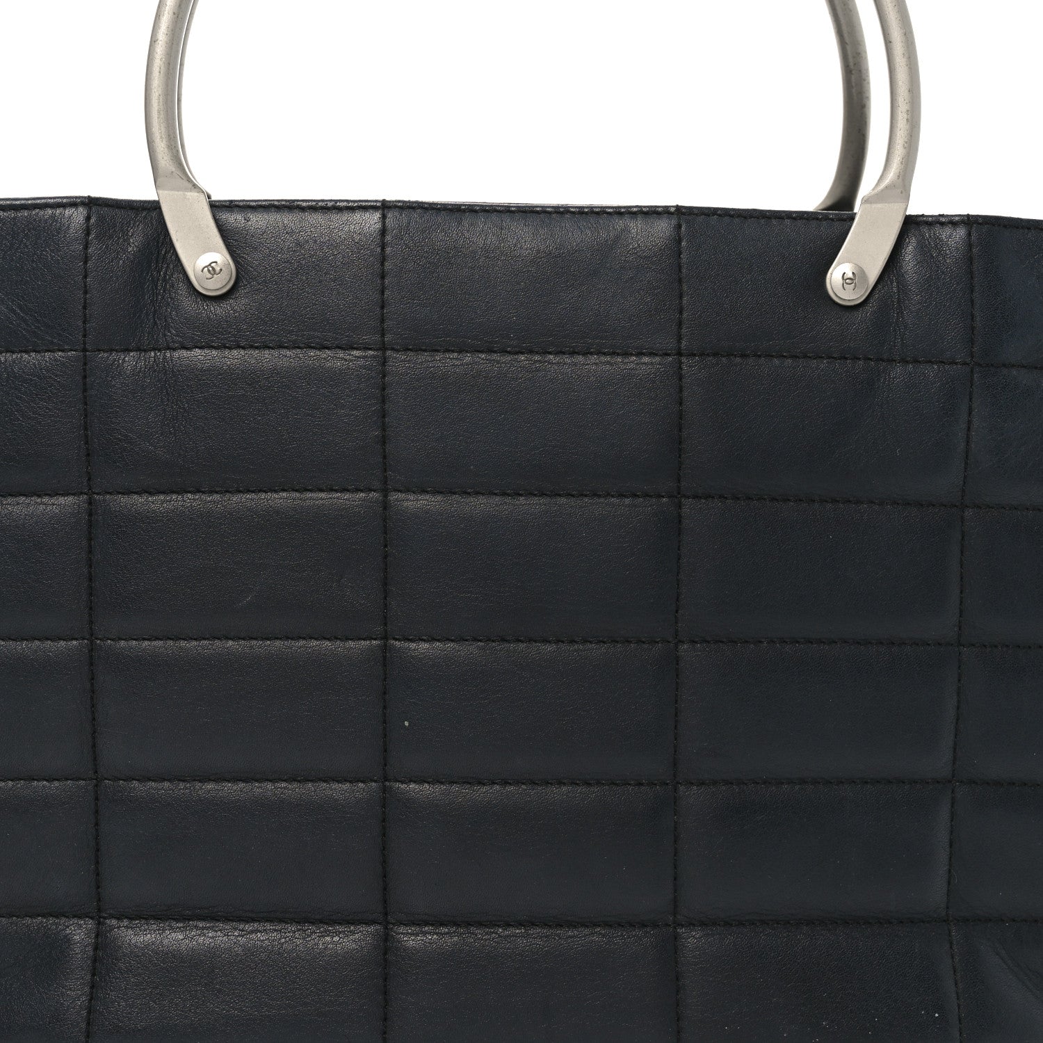 Chanel Lambskin Quilted Chocolate Bar Mini Tote Black 8 of 10