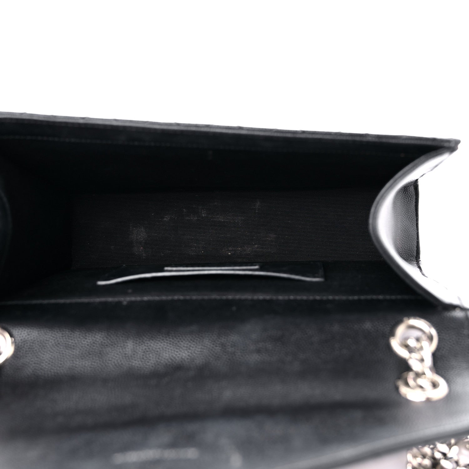 Saint Laurent Grain De Poudre Textured Mixed Matelasse Triquilt Medium Monogram Satchel Black 5 of 18