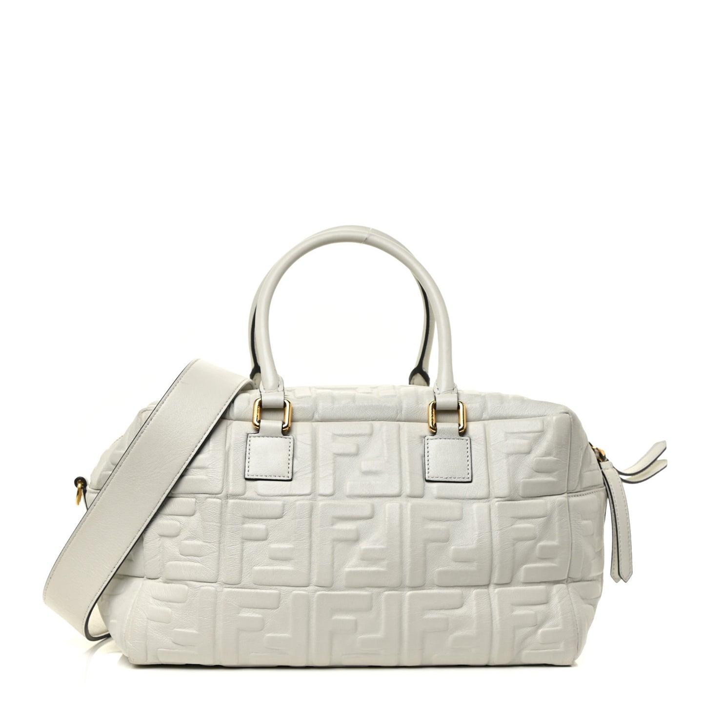 Nappa FF 1974 Embossed Small Boston White