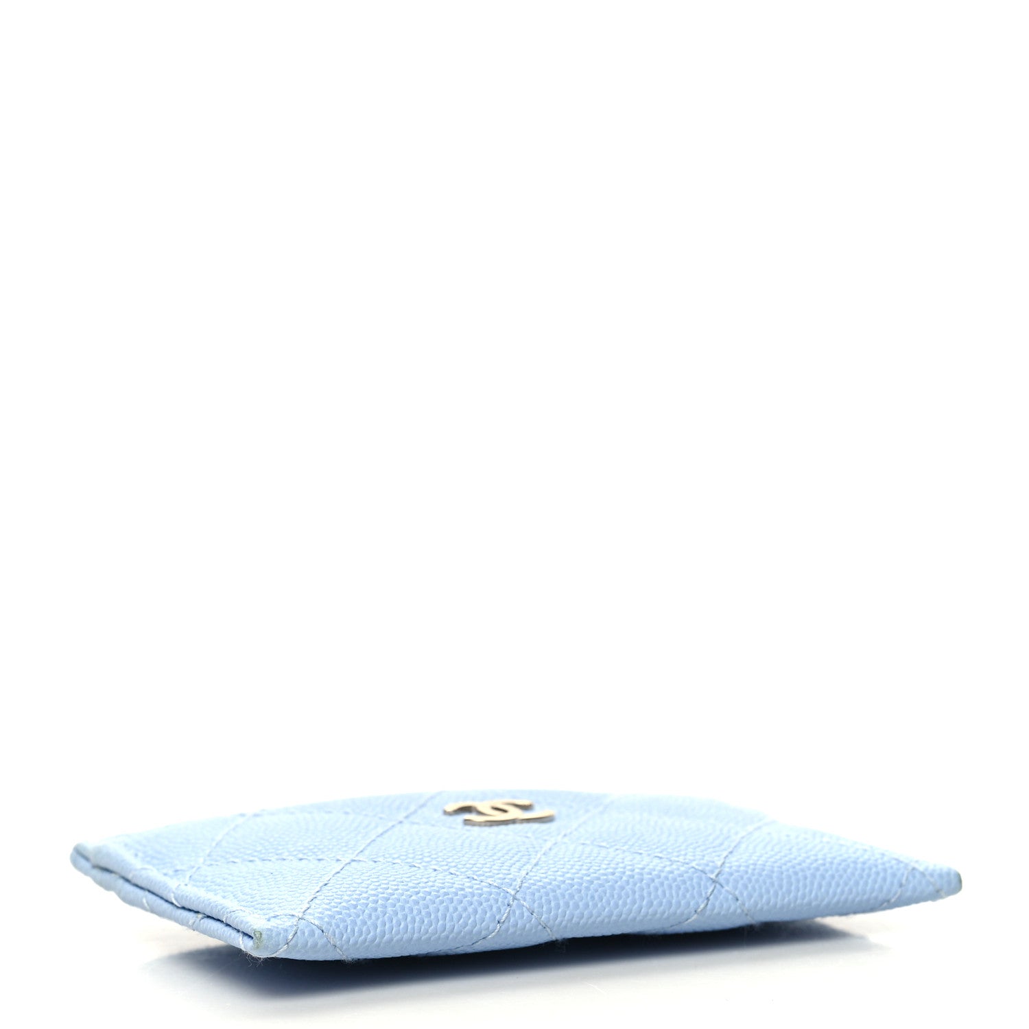 Chanel Caviar Quilted Card Holder Light Blue 4 of 9