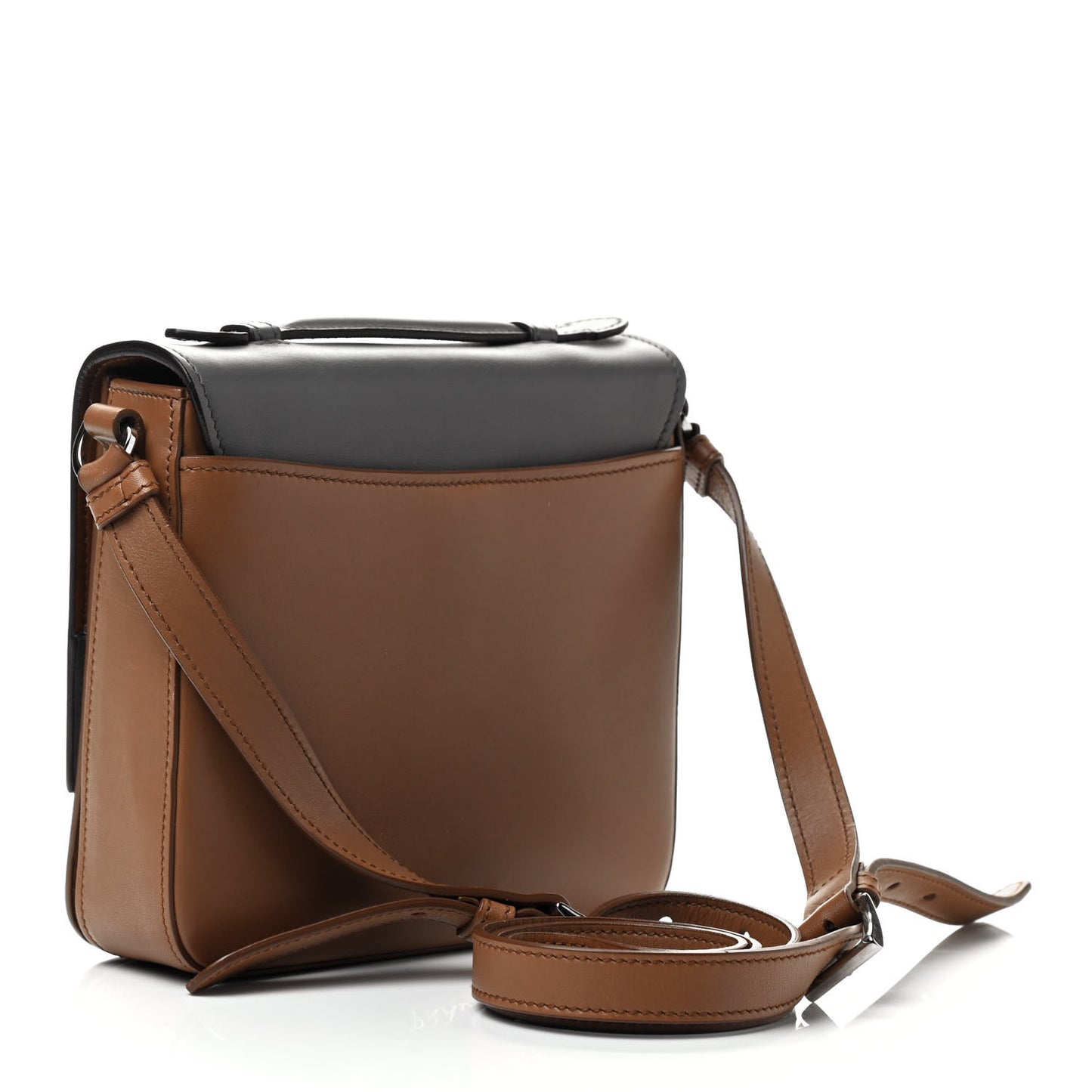 City Calf Bi-Color Crossbody Bag Cannella Marmo