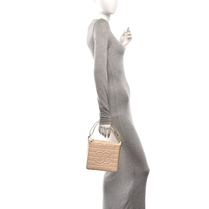 Chanel Lambskin Chocolate Bar Quilted Small Shoulder Bag Beige 2 of 10