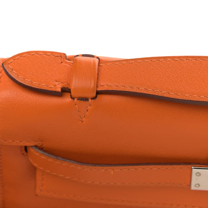Hermes Swift Kelly Pochette Clutch Orange 15 of 21