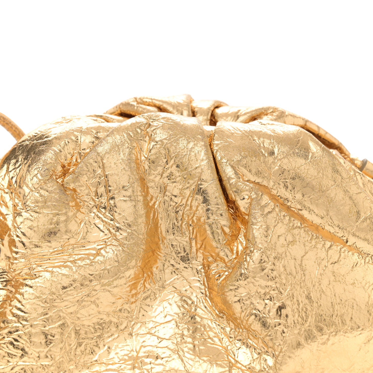 Metallic Crinkled Lambskin The Mini Pouch Oro