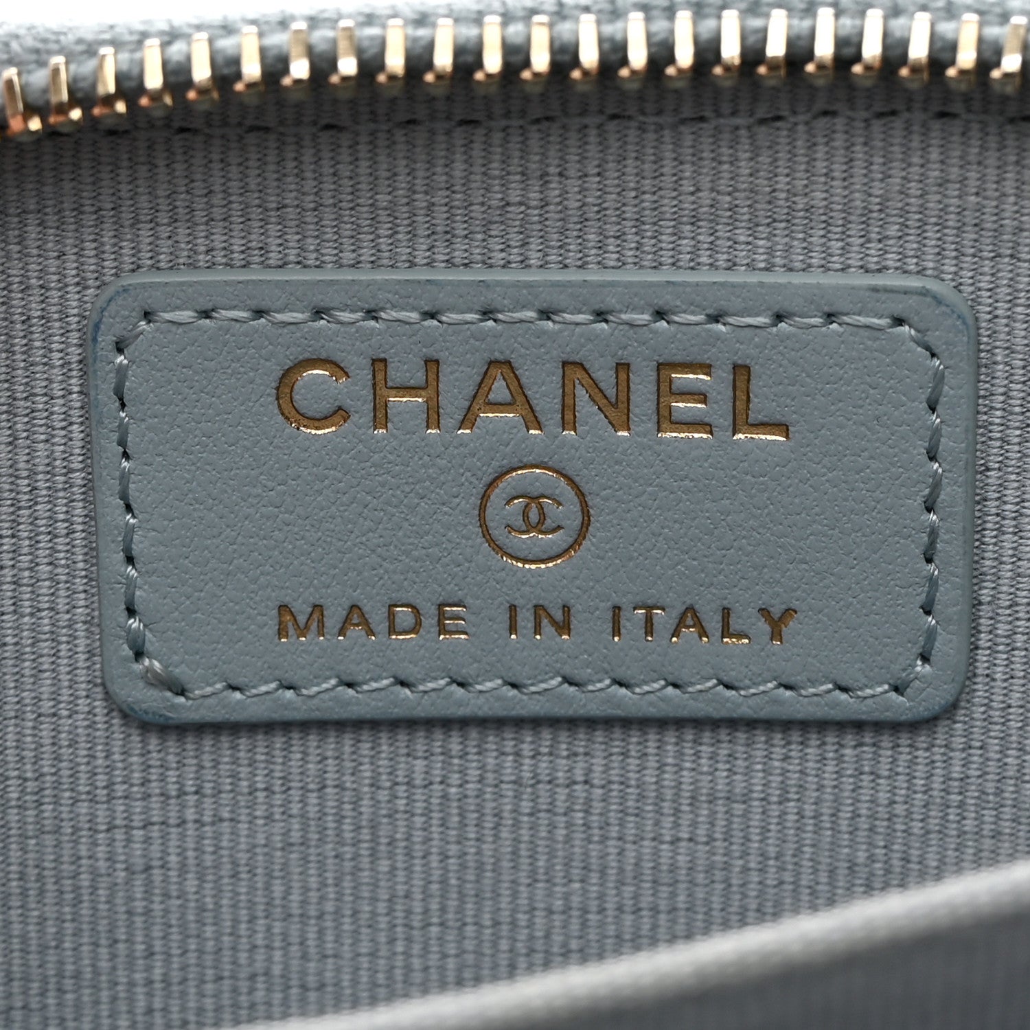 Chanel Caviar Quilted Zip Card Holder Light Blue 6 of 8