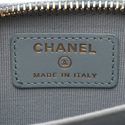 Chanel Caviar Quilted Zip Card Holder Light Blue 6 of 8