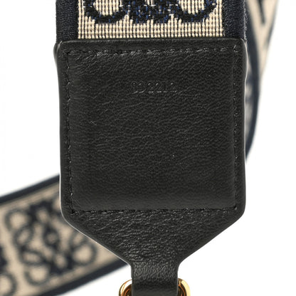 Loewe Calfskin Jacquard Anagram Strap Navy Black 6 of 7