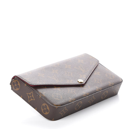 Louis Vuitton Monogram Pochette Felicie Chain Wallet Fuchsia 3 of 5
