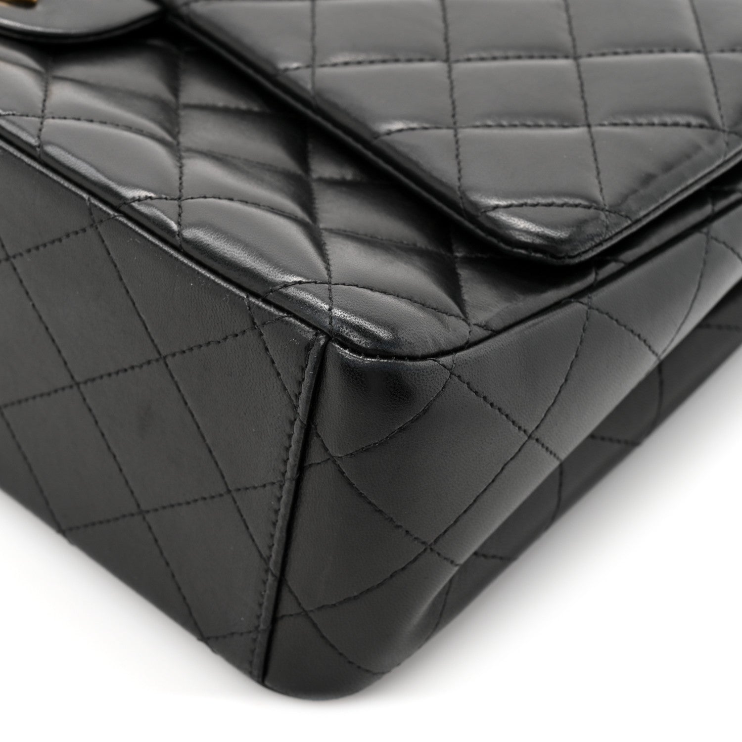 Chanel Lambskin Quilted Maxi Double Flap Black 11 of 12