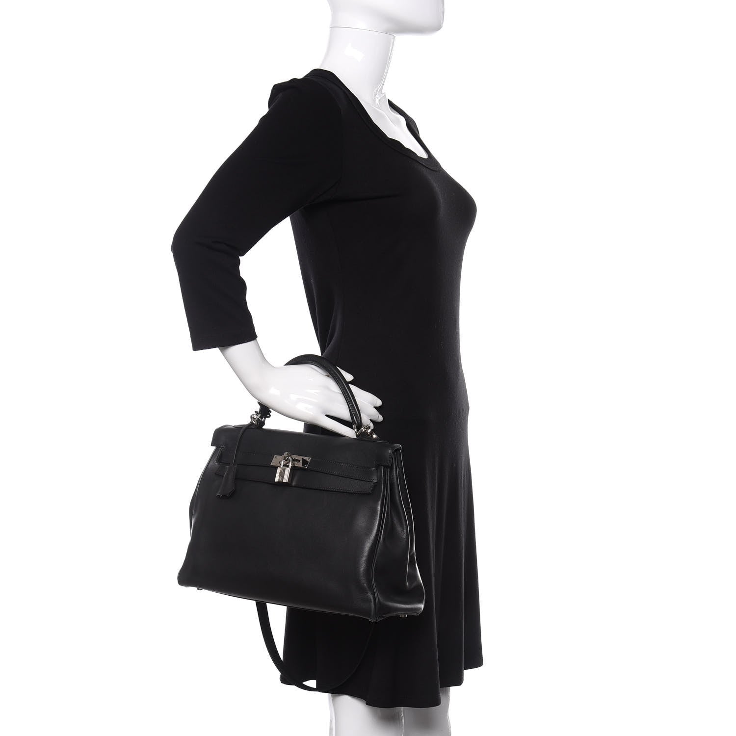 Hermes Swift Kelly 32 Black 3 of 10