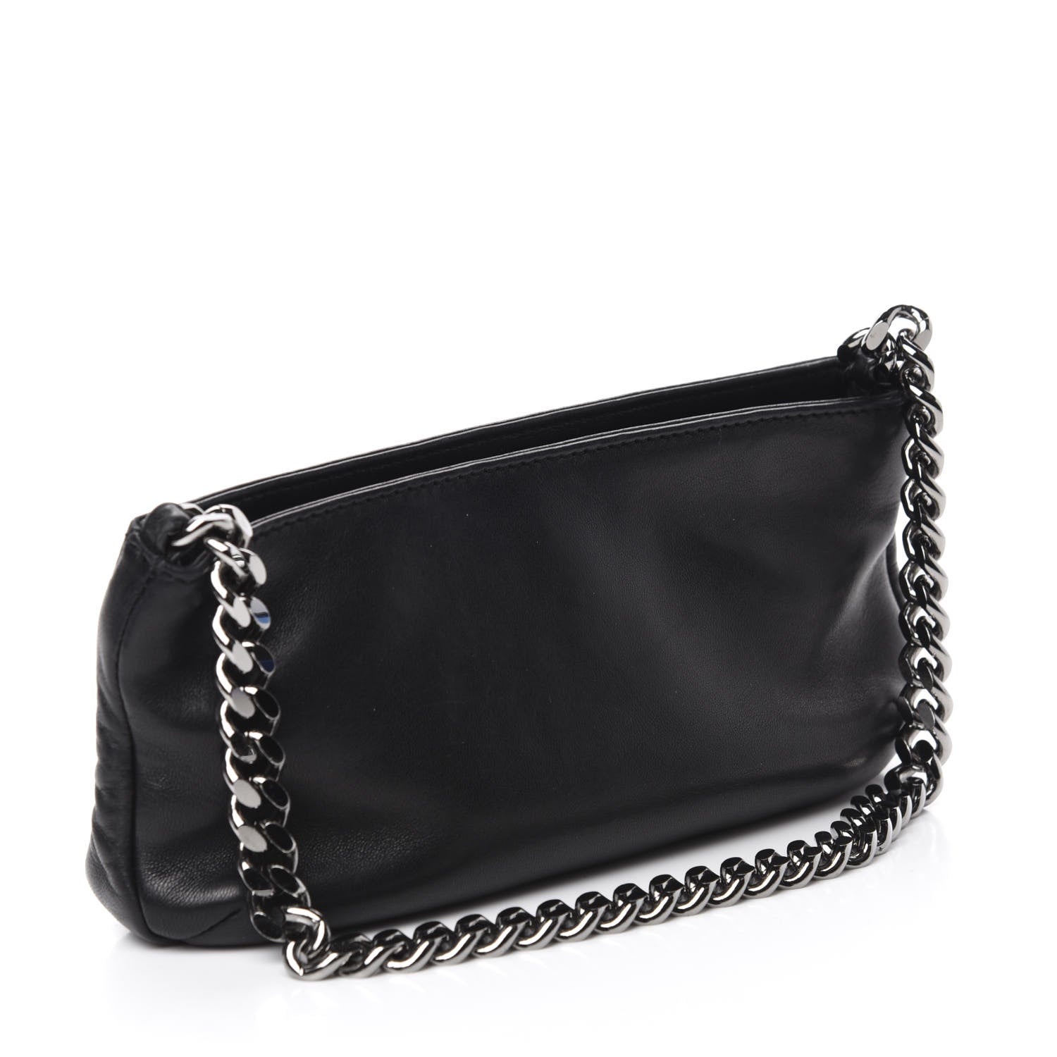 Chanel Calfskin Chain Stitch Clutch Black 3 of 10