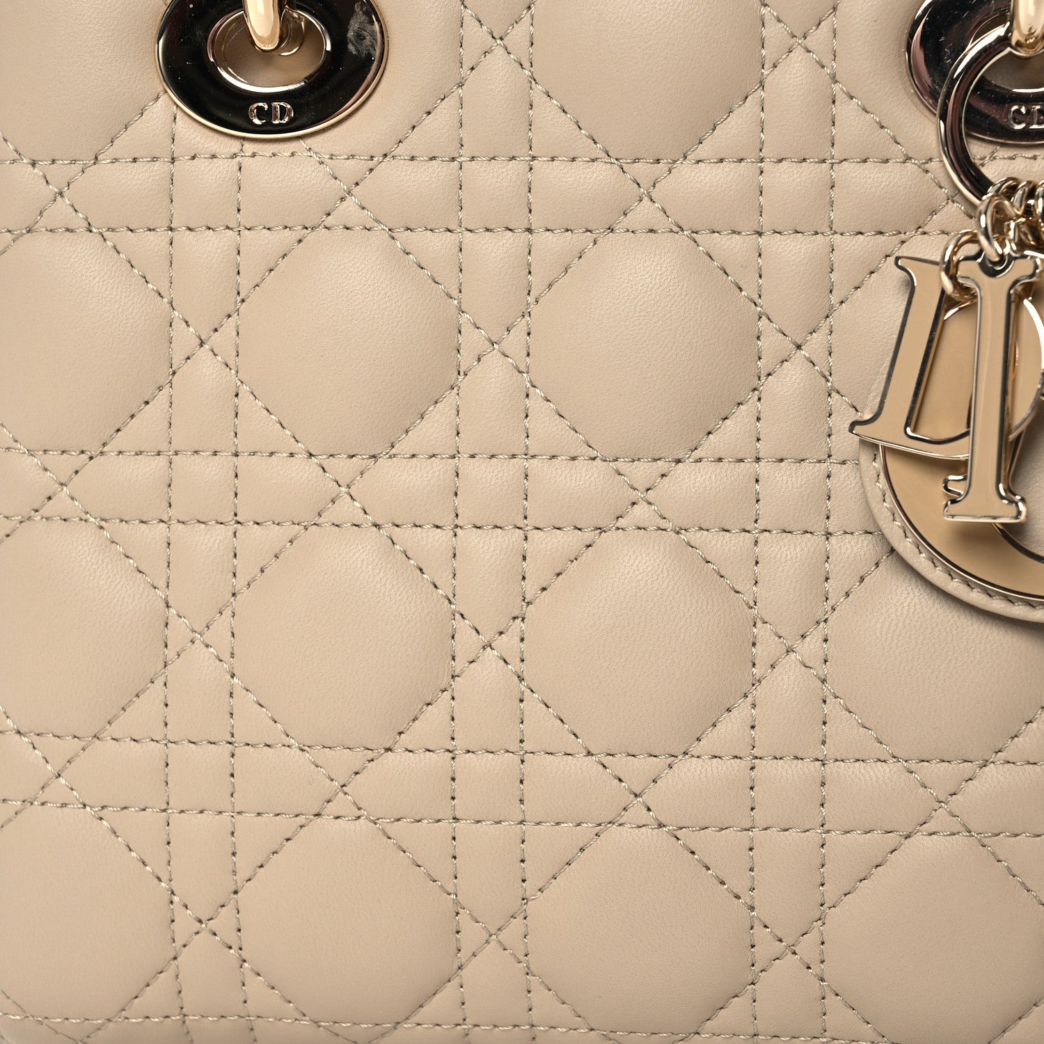 Christian Dior Lambskin Cannage Small My ABCDior Lady Dior Beige 10 of 18