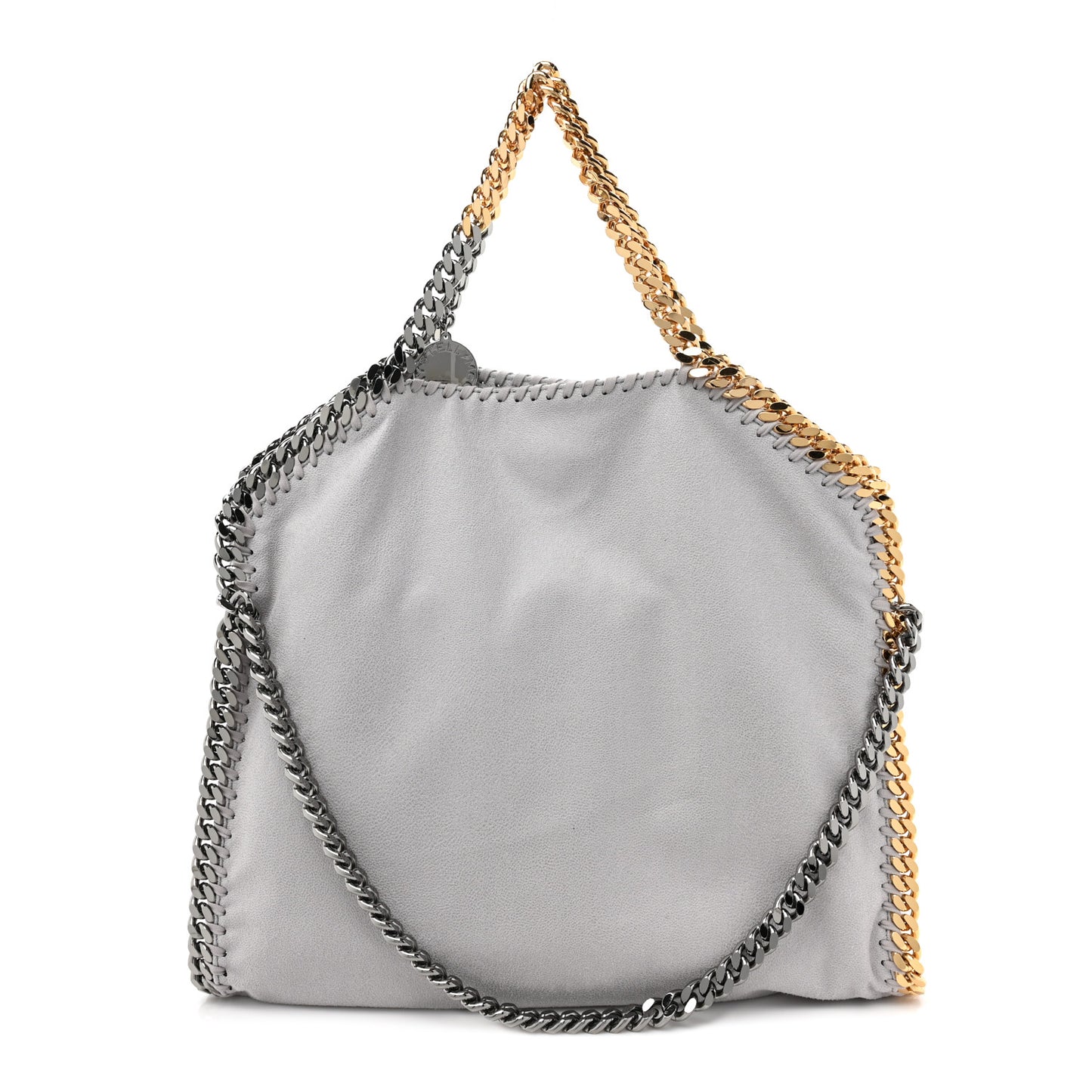 Shaggy Deer Falabella 3 Chain Fold Over Tote Ice Grey