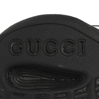 Gucci Tela Retino Mesh Crystal Suede GG Monogram Womens Gucci Run Sneakers 36.5 Black Silver 8 of 11