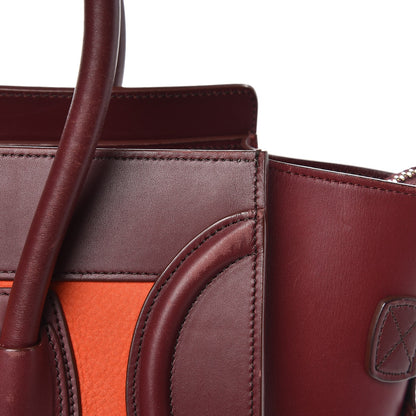 Celine Bullhide Calfskin Micro Bi-Color Luggage Vermillion 12 of 17