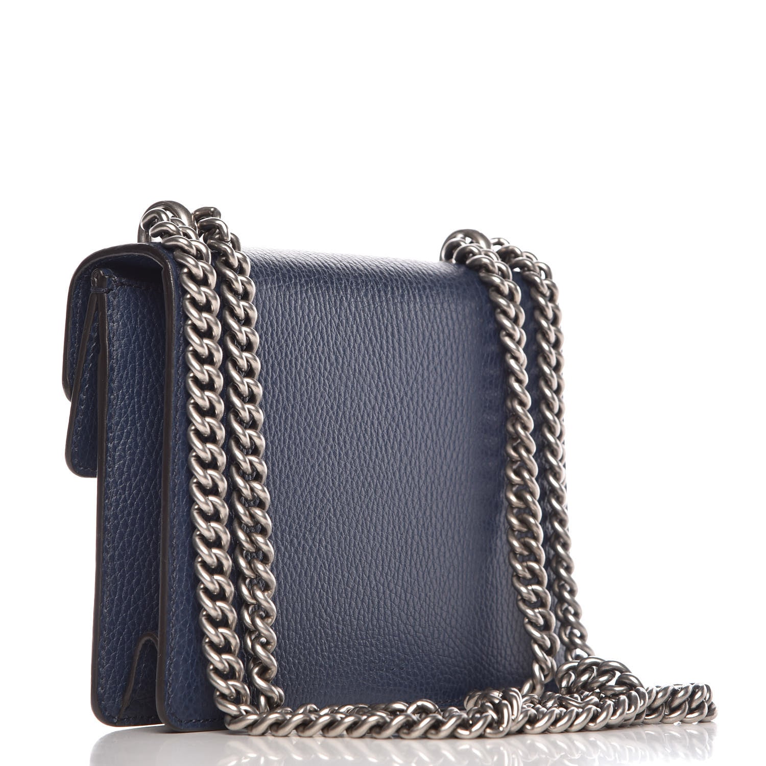 Gucci Dollar Calfskin Crystal Mini Dionysus Shoulder Bag Blue Agata Montana Sapphire 3 of 13