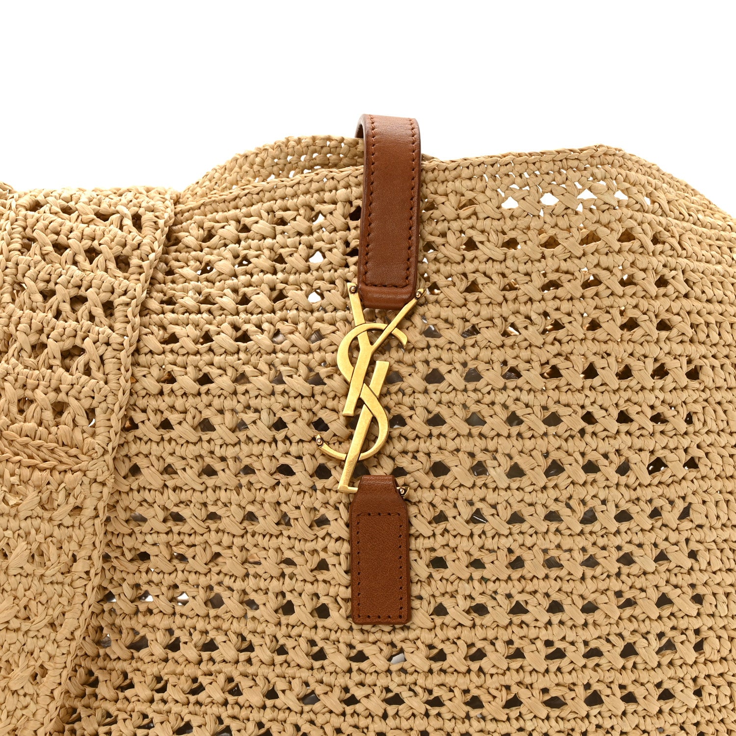 Saint Laurent Raffia Monogram Hobo Naturale 8 of 13