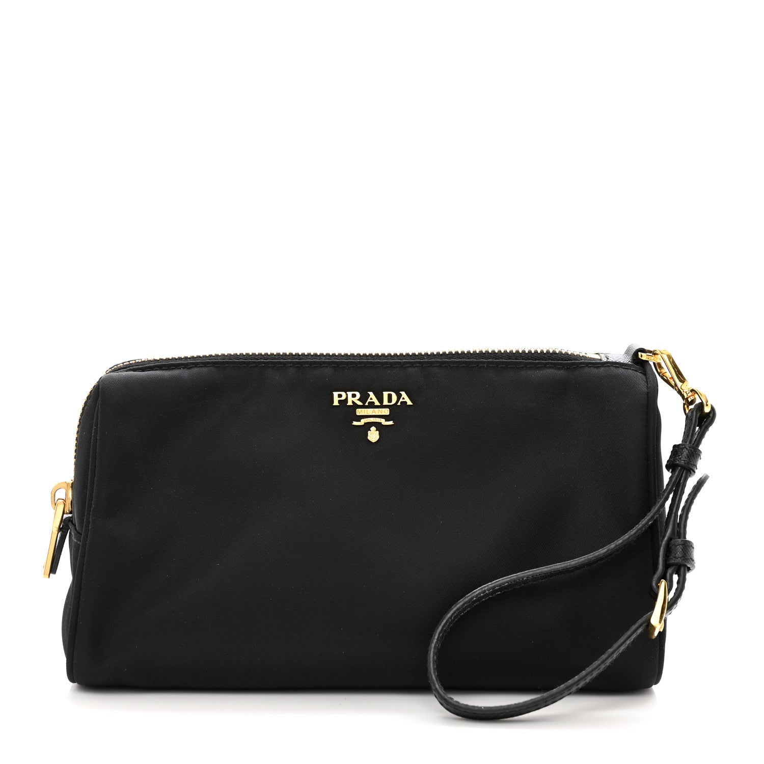 Prada Tessuto Nylon Wristlet Pouch Black 1 of 6