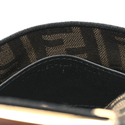 Fendi Fabric Jacquard FF 1974 Nano Maxi Buckle Baguette Charm Tobacco Moro Black 7 of 11