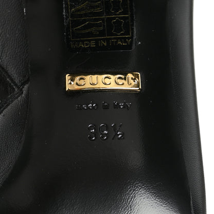 Gucci Suede Malaga Kid Knee High Bow Crystal Heel Boots 39.5 Black 6 of 6