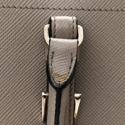 Prada Saffiano Cuir Small Double Handle Tote Argilla 10 of 15