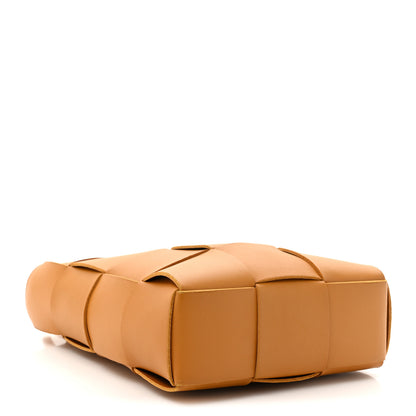 Bottega Veneta Lambskin Maxi Intrecciato Mini North South Cassette Tote Camel Gold 4 of 9