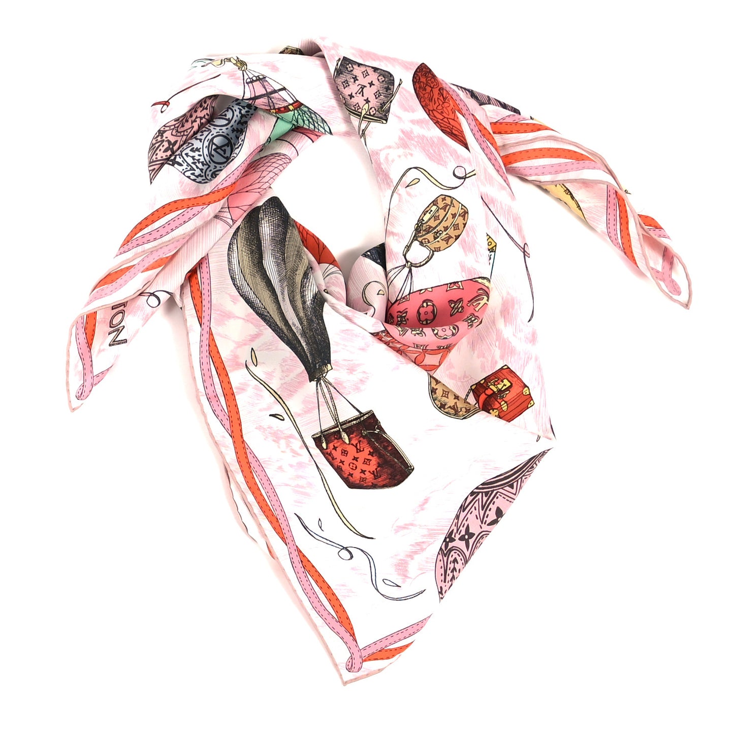 Silk Up And Away 90 Scarf Rose Clair