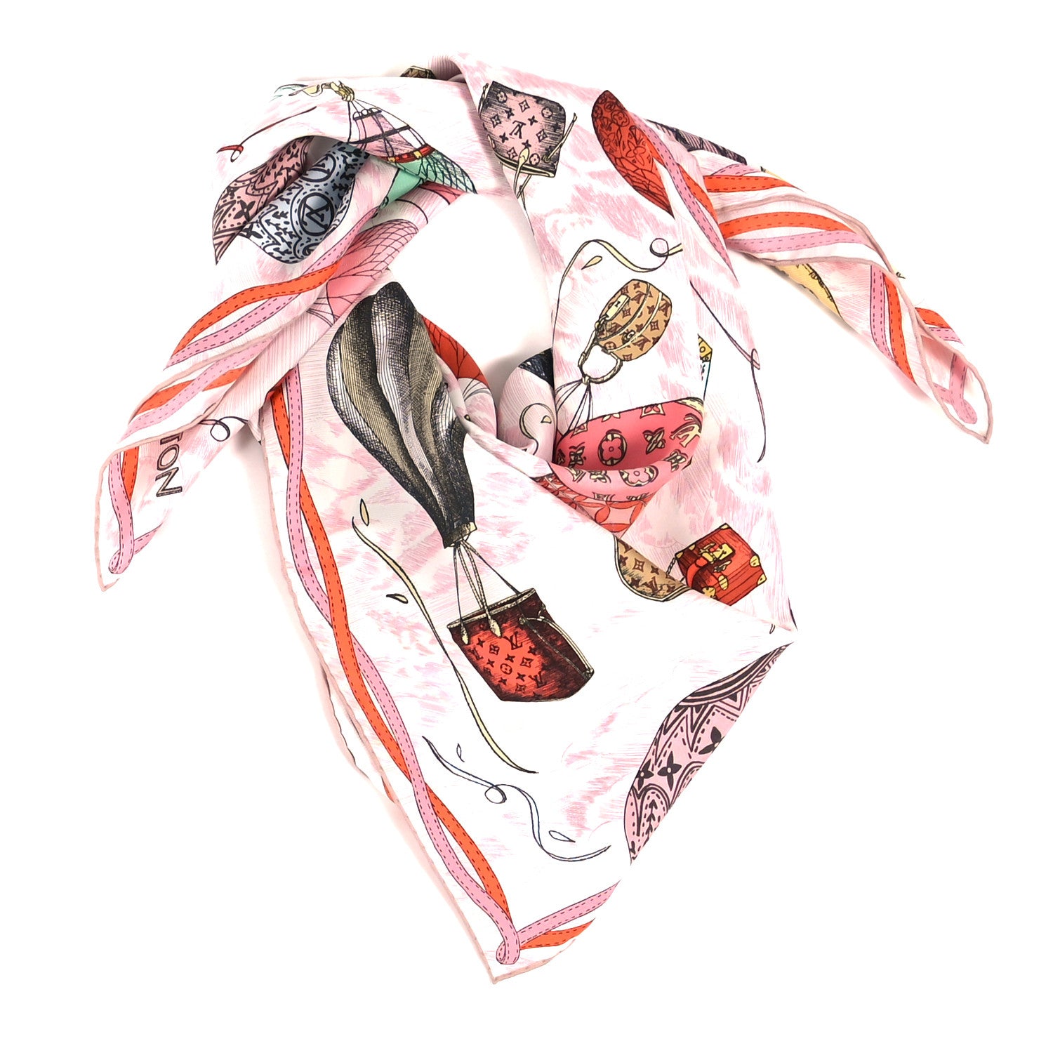 Louis Vuitton Silk Up And Away 90 Scarf Rose Clair 2 of 3