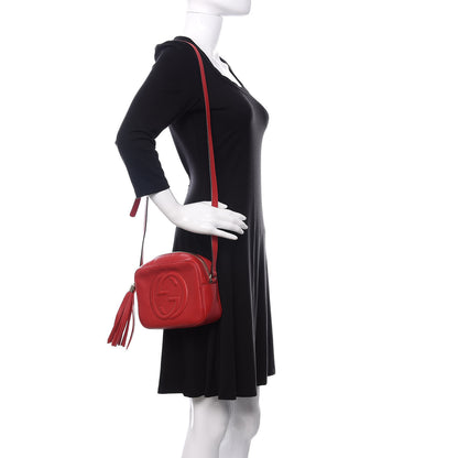 Gucci Pebbled Calfskin Small Soho Disco Bag Tabasco Red 2 of 10