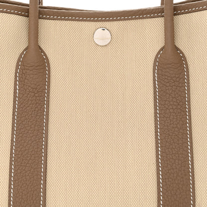 Hermes Twill D Negonda Garden Party 30 TPM Tote Beton Etoupe 8 of 10