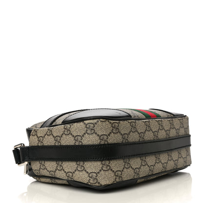 Gucci GG Supreme Monogram Web Medium Shoulder Bag Black 4 of 20