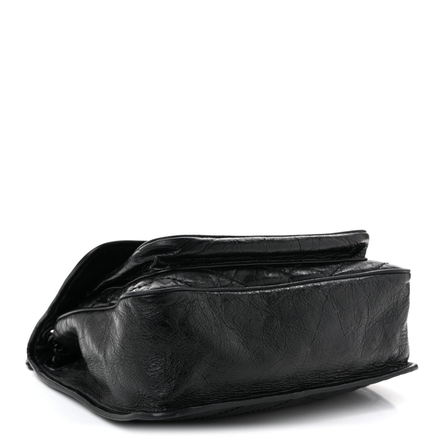 Saint Laurent Crinkled Calfskin Matelasse Monogram Medium Niki Chain Satchel Black 4 of 11