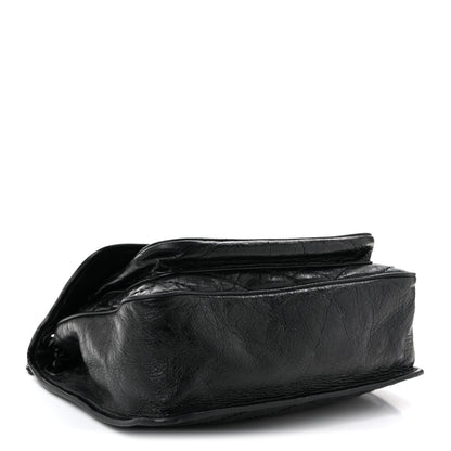 Saint Laurent Crinkled Calfskin Matelasse Monogram Medium Niki Chain Satchel Black 4 of 11