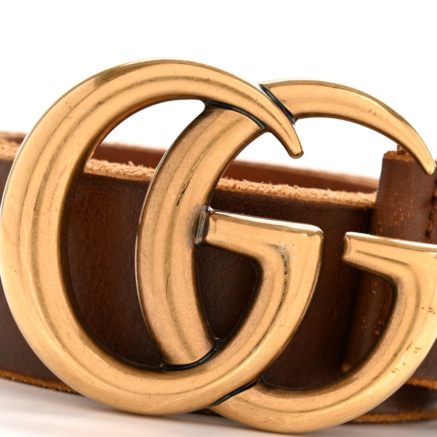 Gucci Faded Calfskin Double G 40mm Belt 90 36 Cuir 1779758