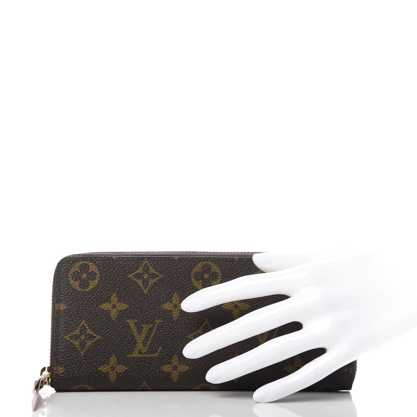 Monogram Clemence Wallet Rose Ballerine