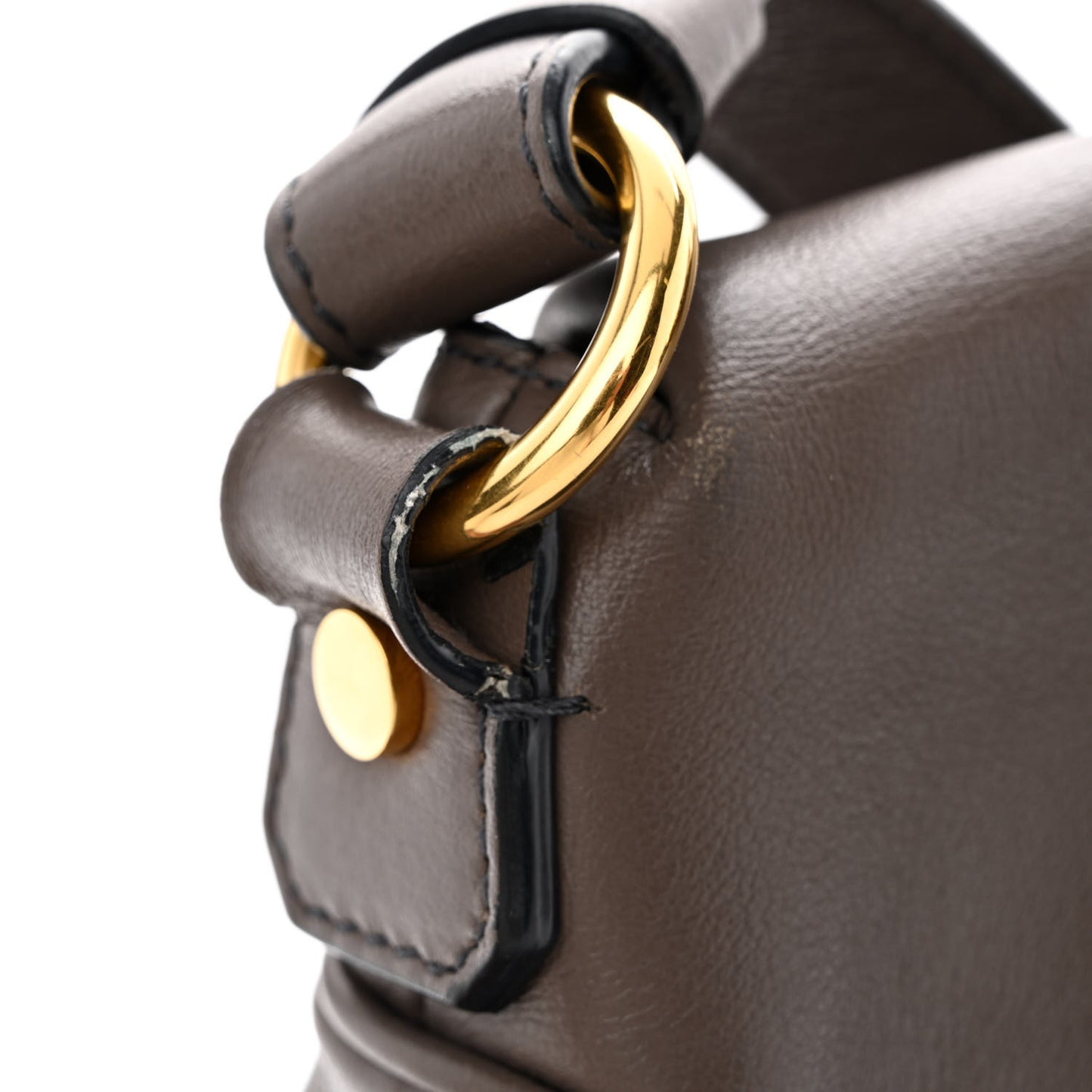 Grained Calfskin Medium Shaded Jennifer Crossbody Bag Brown