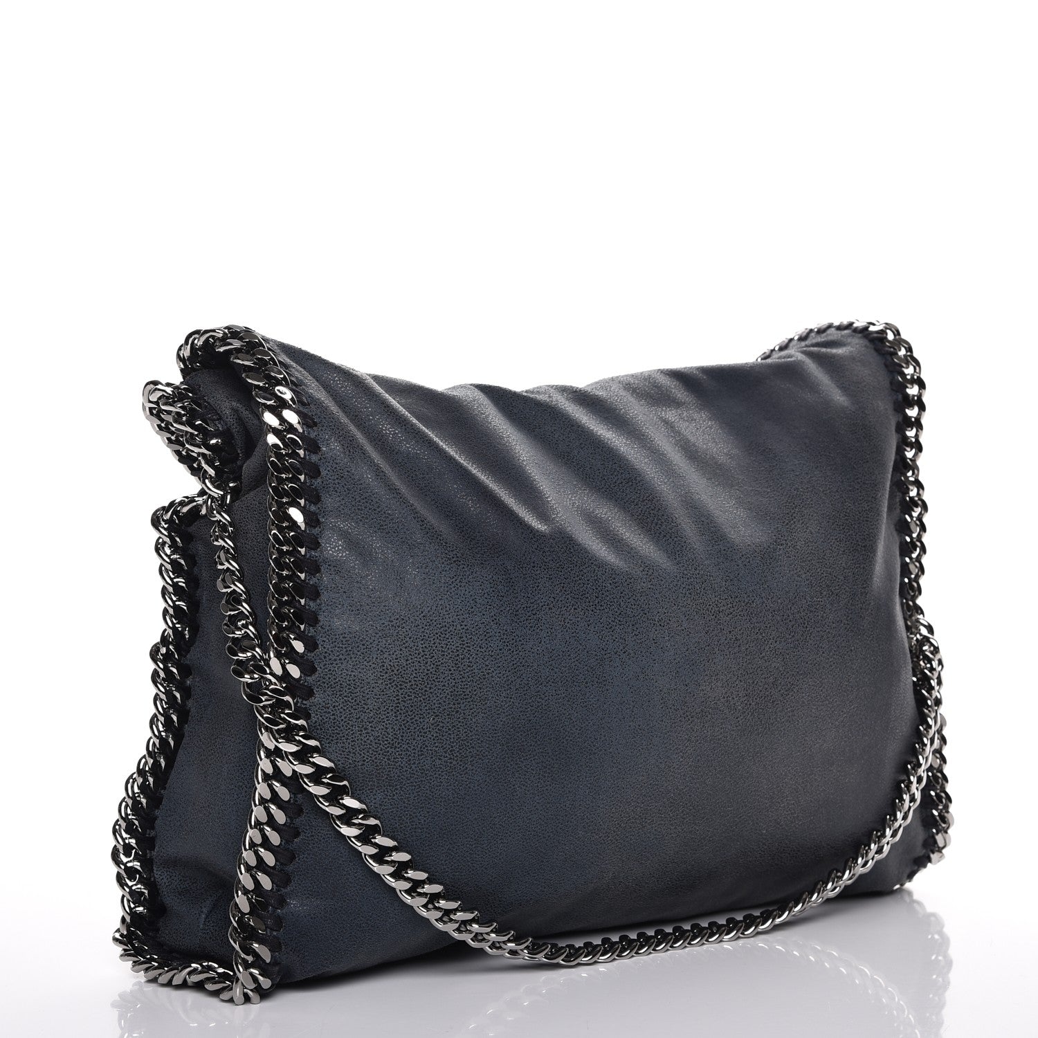 Stella McCartney Shaggy Deer Falabella Fold Over Tote Blue 4 of 7