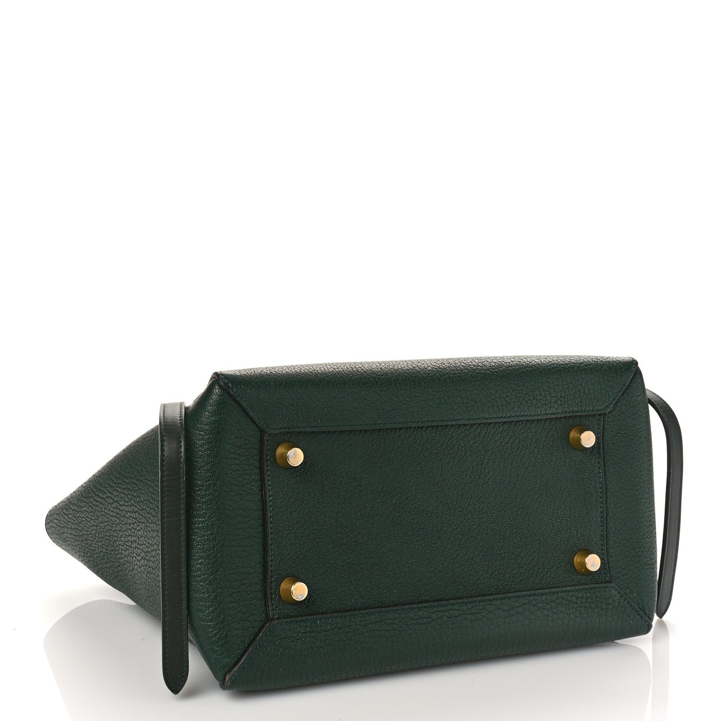 Goatskin Smooth Calfskin Mini Belt Bag Dark Green