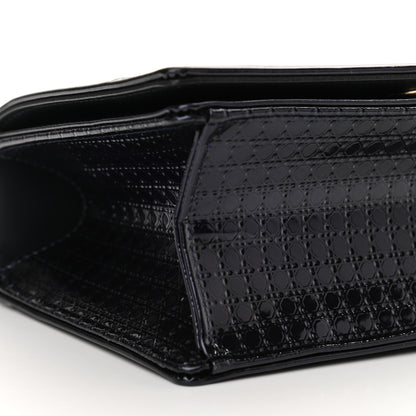 Christian Dior Metallic Patent Micro-Cannage Small Diorama Flap Bag Onyx Black 8 of 10