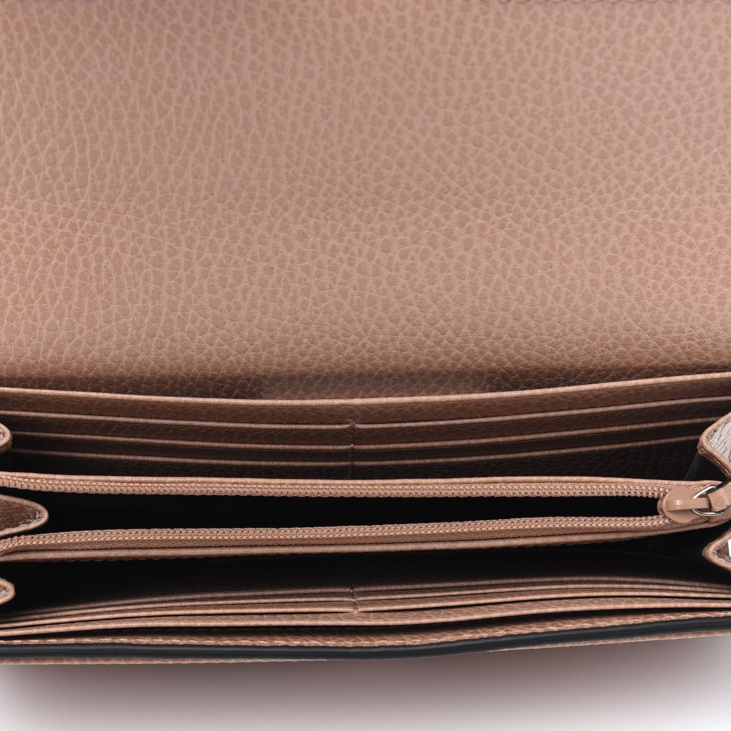 Gucci Dollar Calfskin Interlocking G Continental Wallet Camelia 4 of 4