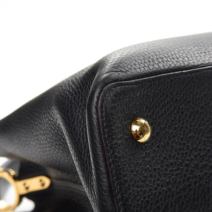 Louis Vuitton Taurillon Capucines GM Black 10 of 11