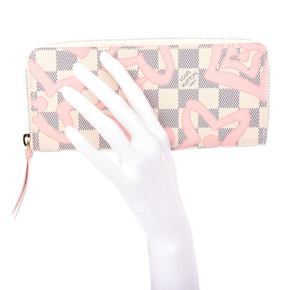 Louis Vuitton Damier Azur Tahitienne Clemence Wallet 2 of 8
