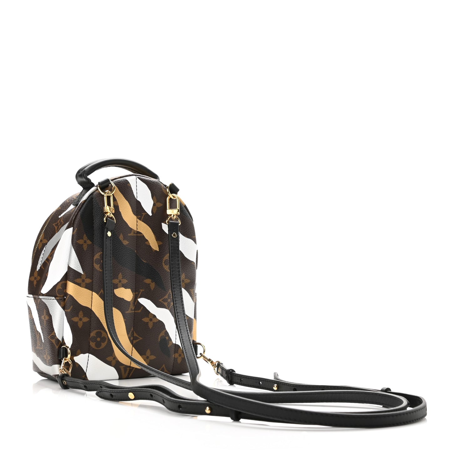 X LOL Monogram Palm Springs Backpack Mini Gold Silver