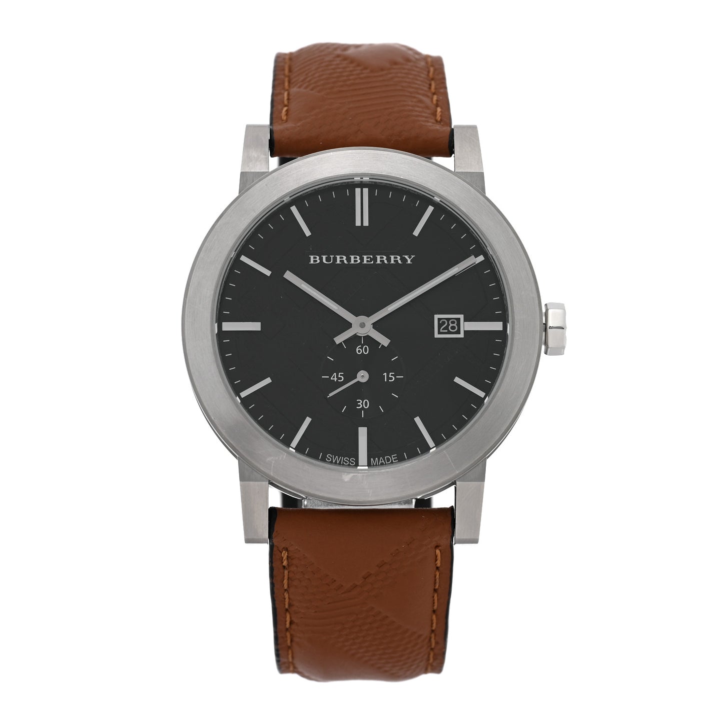 Stainless Steel Calfskin 42mm The City Quartz Watch Black BU9905