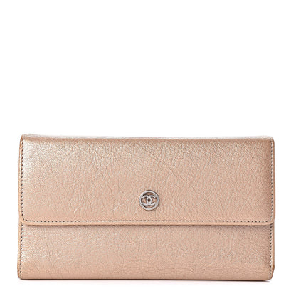 Chanel Metallic Goatskin Large Flap Wallet Gold 1 of 16