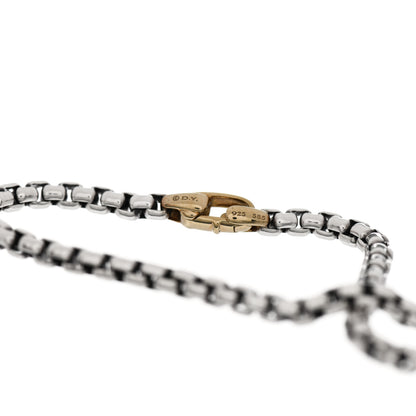 David Yurman Sterling Silver 14K Yellow Gold 4mm Bel Aire Chain Bracelet 3 of 3