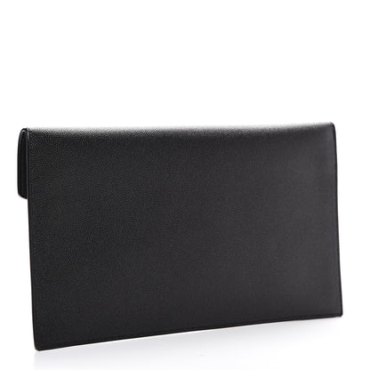 Saint Laurent Grain De Poudre Uptown Pouch Black 2 of 9