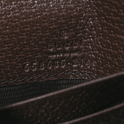 Gucci Monogram Jumbo GG Textured Dollar Calfskin Diana Compact Wallet Camel Ebony New Acero 6 of 6