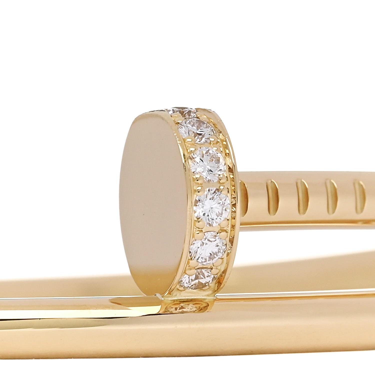 Cartier 18K Yellow Gold Diamond Juste Un Clou Bracelet 16 3 of 5